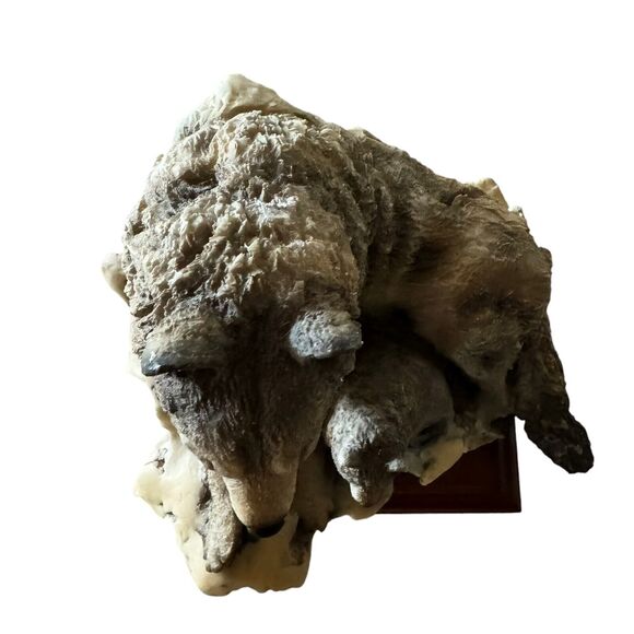 Mill Creek Studios Tenderfoot Wolves Wood Base Mom And Cub By Randall Reading - Picture 9 of 11